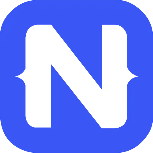 Icon representing NativeScript development with mobile device and code symbol.
