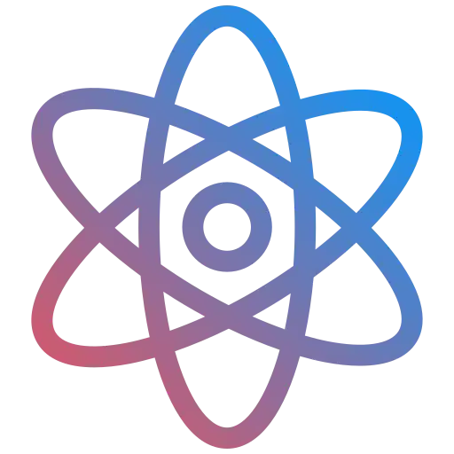 Icon representing React Native development with React logo and mobile device.Filename: react-native-apps-icon.webp