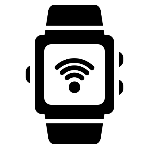 Icon representing wearable app development with a smartwatch or wearable device.