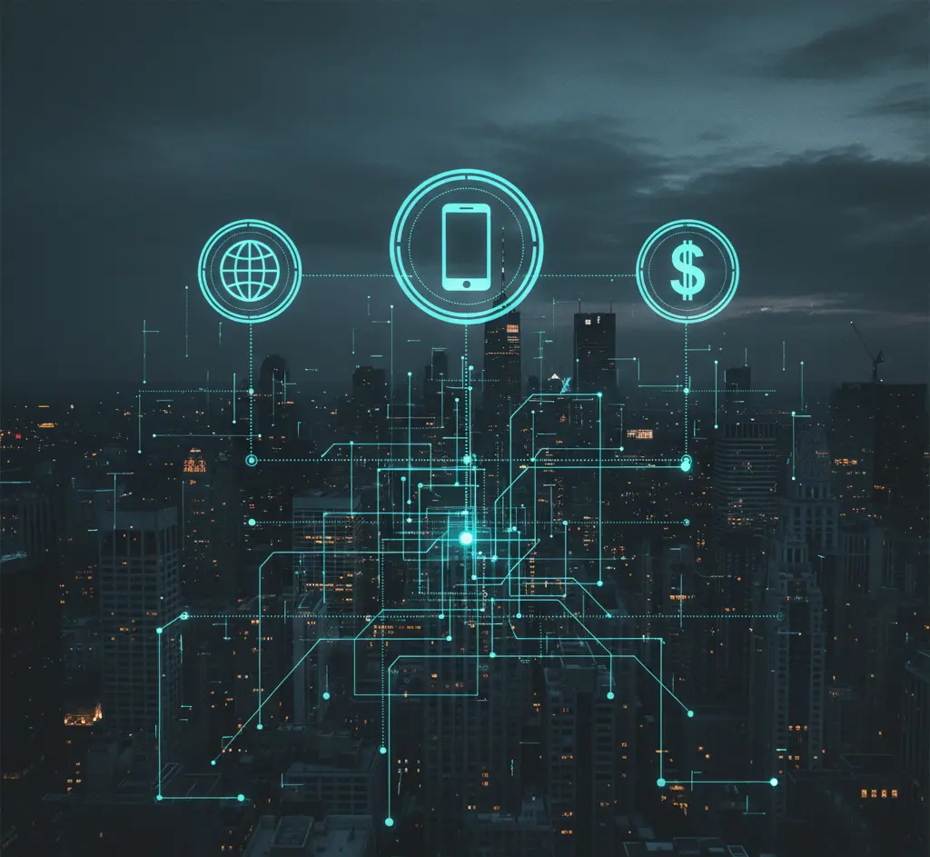 AI-driven global, mobile, and financial connectivity for smart agricultural systems.