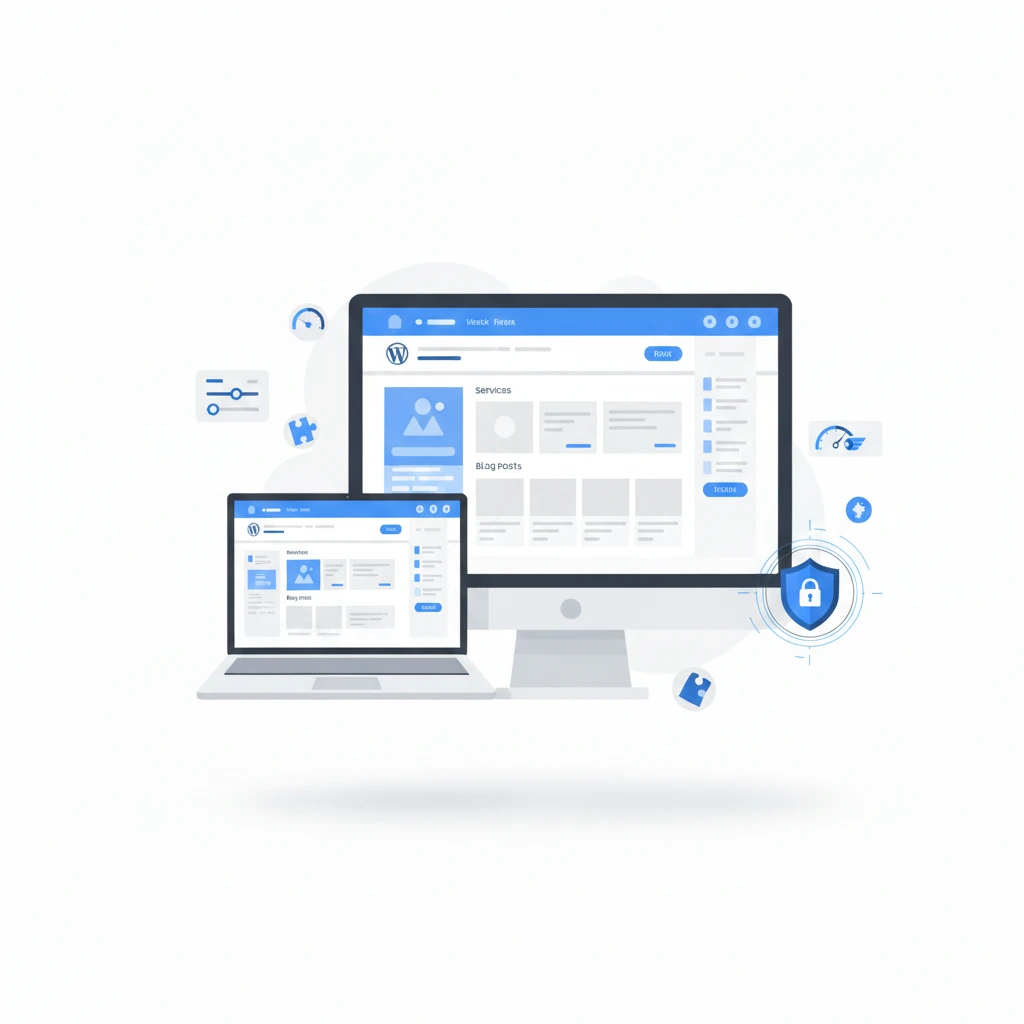 Wordpress Service Page Mockup Image