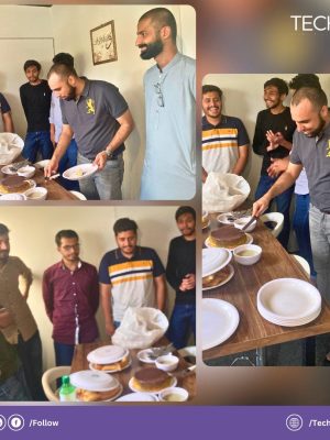 Techelix employees collaborating on innovative technology projects